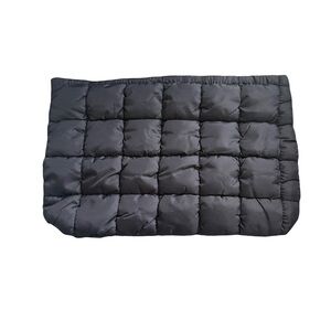Black Quilted Puffer Makeup Bag / Clutch NEW